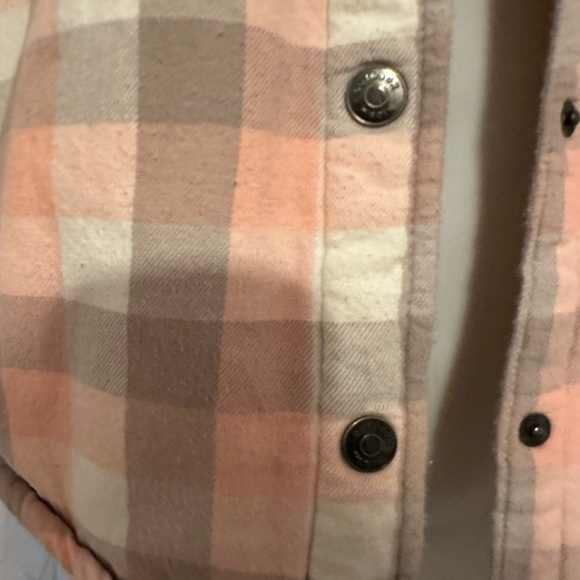 Kids Plaid Jean Jacket - Pink and Gray - Picture 2 of 7